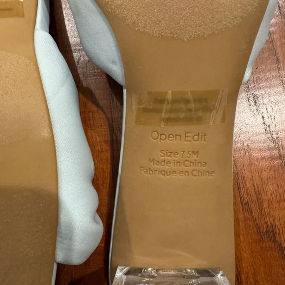 Open Edit Women's Light Blue Heeled Sandals - Picture 5 of 5